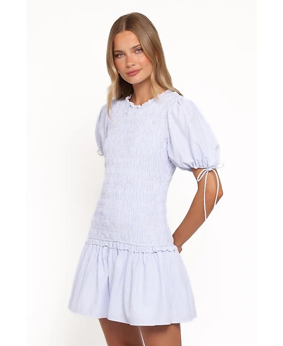 Petal and Pup Women's Kaelyn Fit & Flare Puff Sleeve Gingham Mini Dress