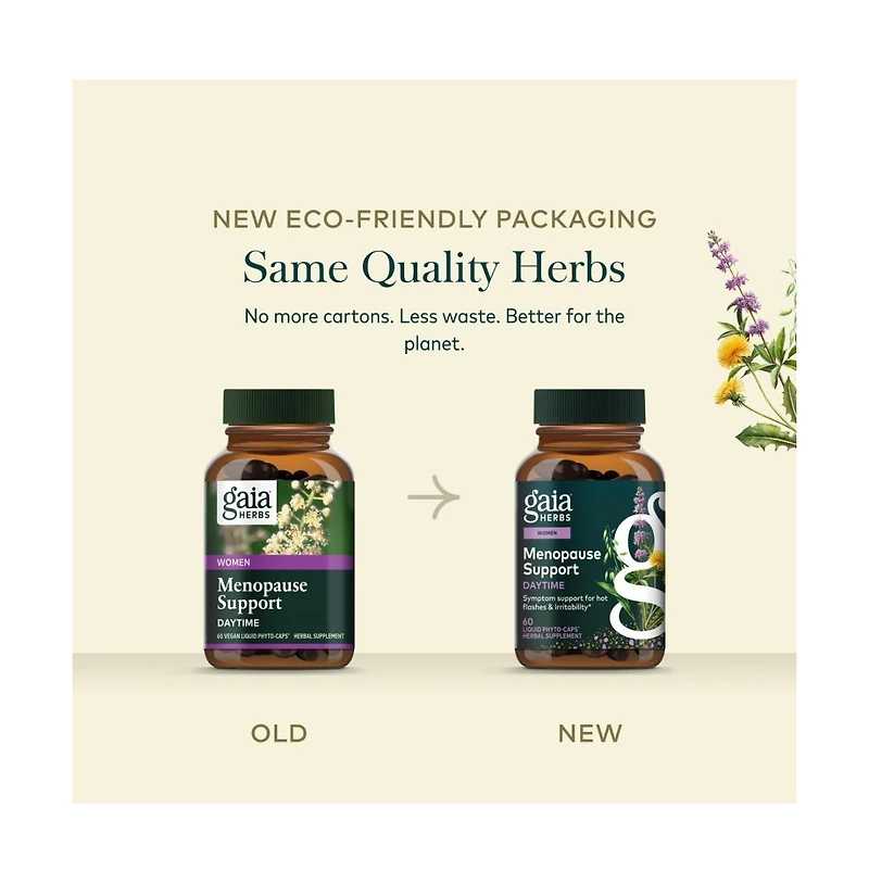Gaia Herbs Menopause Support Daytime - Helps Maintain Healthy Hormone Balance and Well-Being for Women