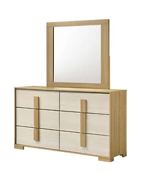 Kings Brand Furniture 6-Piece Bedroom Set - Queen Size Bed with Dresser, Mirror, Chest and 2 Nightstands