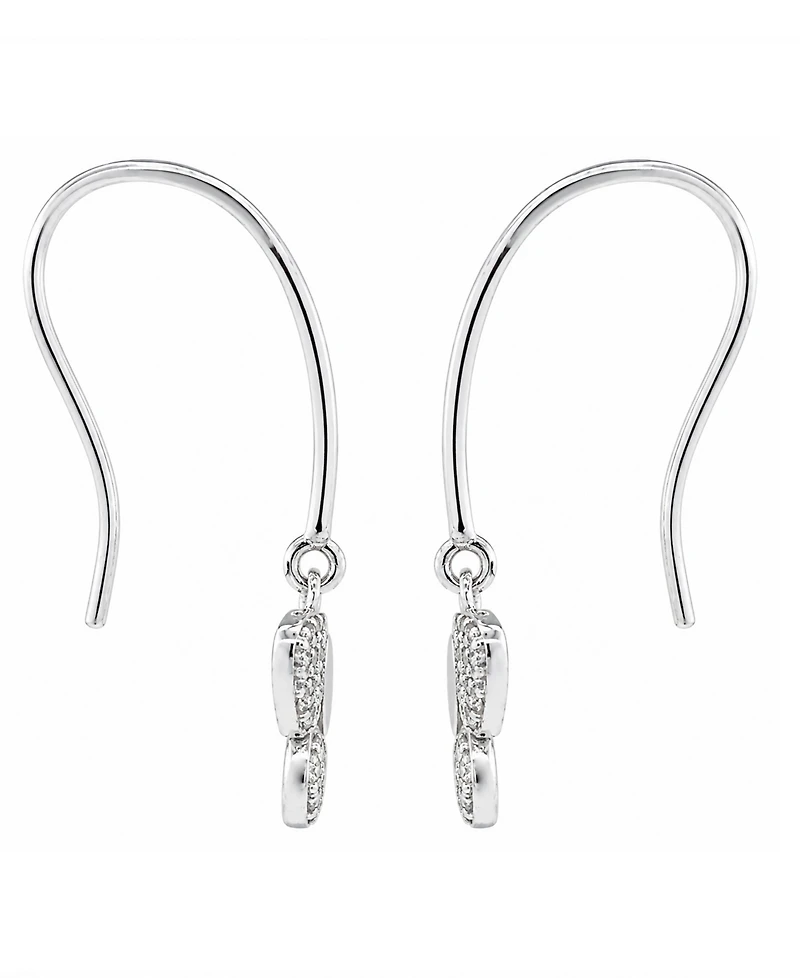 And Now This Cubic Zirconia Butterfly Drop Earring in Silver Plate, Gold Plate or Rose Gold Plate