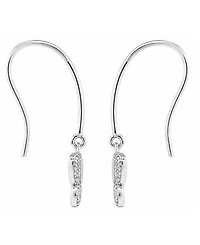 And Now This Cubic Zirconia Butterfly Drop Earring in Silver Plate, Gold Plate or Rose Gold Plate