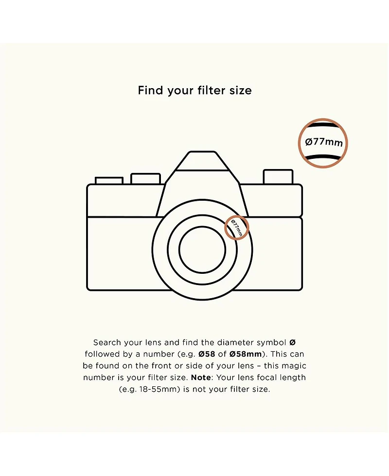 Urth 55mm Metal Lens Filter Caps