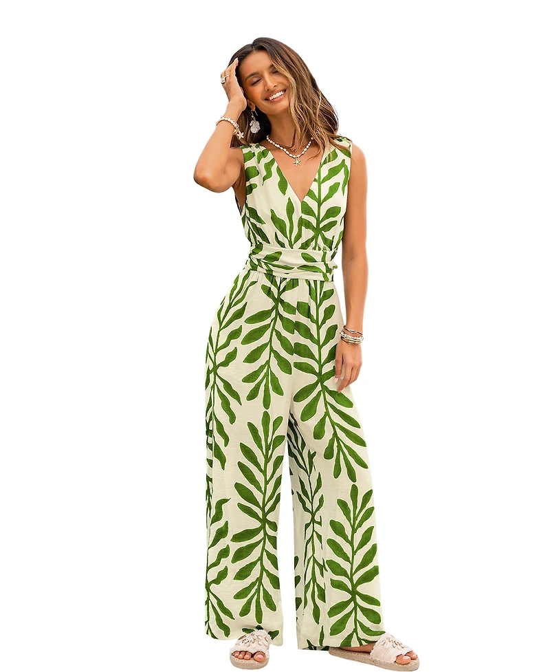 Cupshe Women's Yachting Tropical Jumpsuit