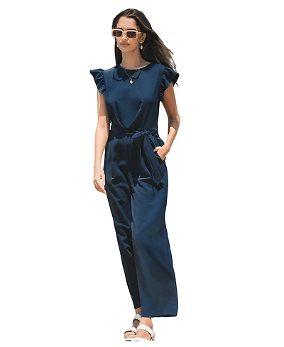 Cupshe Women's Elegant Ruffle Sleeve Jumpsuit