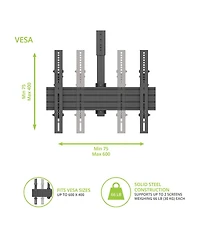 Kanto MBC211T Menu Board Ceiling Mount System with Tilting Arms for 40" - 60" TVs (2 Screens)