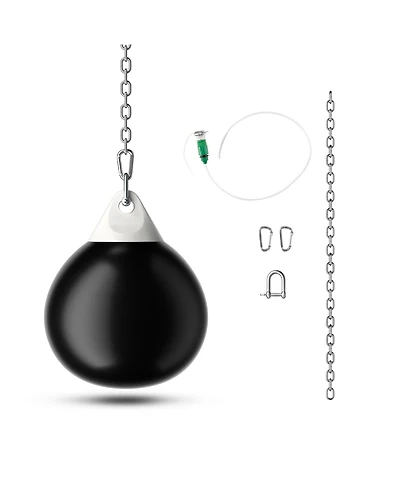 Glintex Water Punching Bag, 21 x 28 Aqua Heavy Bag with Adjustable Metal Hanging Chain, 39 Fill Hose and High-Rebound Pvc Body