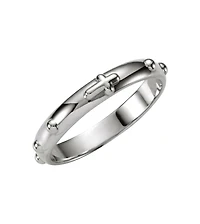 Curata Jewelry Sterling Silver 3.2mm Rosary Ring