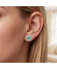 Classy 10MM Halo Square Stud Earrings