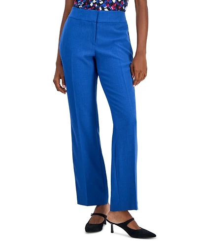 Kasper Women's Ava Straight-Leg Press-Pleat Pants, Regular & Petite