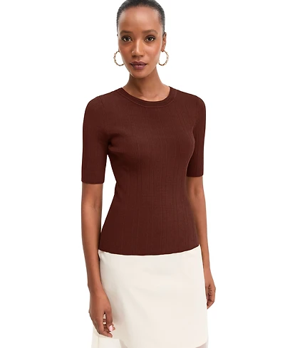 I.n.c. International Concepts Women's Rib-Knit Crewneck Sweater, Macy's Exclusive