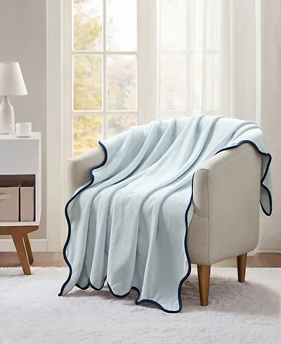 Premier Comfort Cozy Soft Plush Scallop Edge Throw, 50" x 60"