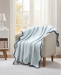 Premier Comfort Cozy Soft Plush Scallop Edge Throw, 50" x 60"