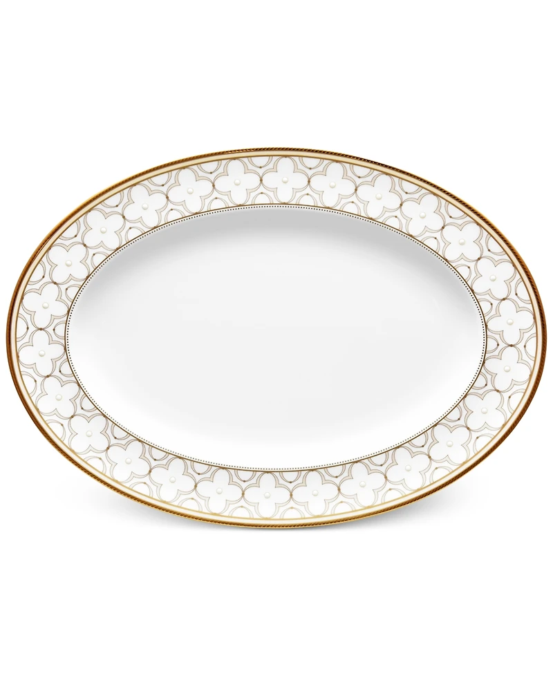 Noritake Trefolio Gold Dinnerware Collection Oval Platter
