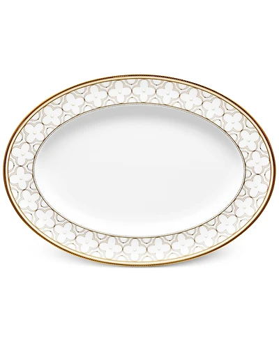 Noritake Trefolio Gold Dinnerware Collection Oval Platter
