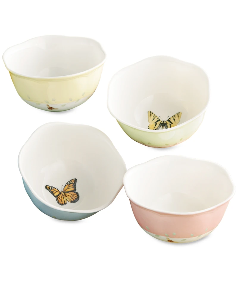 Lenox Butterfly Meadow Porcelain Dessert Bowls, Set of 4