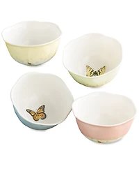 Lenox Butterfly Meadow Porcelain Dessert Bowls, Set of 4