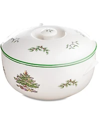 Spode Christmas Tree Round Covered Casserole Dish