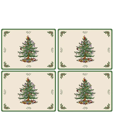 Spode Christmas Tree Cork-Back Placemats, Set of 4
