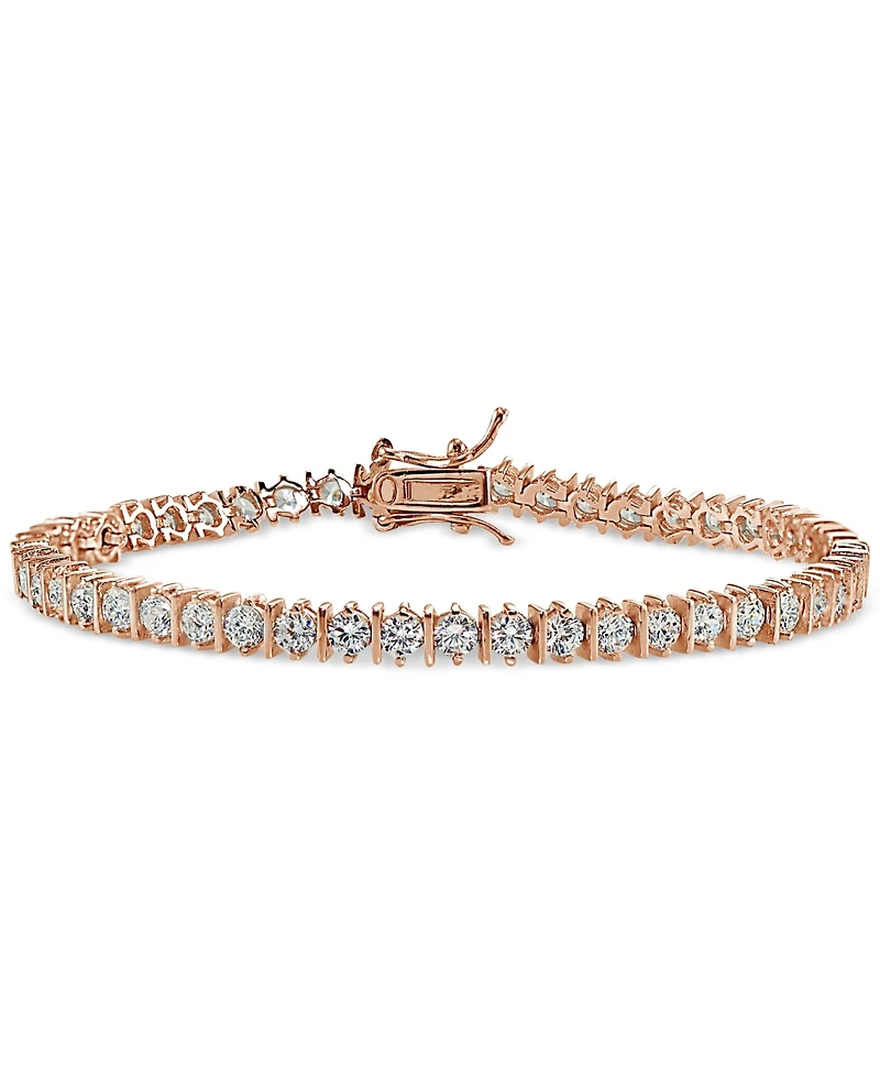 Giani Bernini Cubic Zirconia Boxed Tennis Bracelet 18k Rose Gold-Plated, Yellow Gold-Plated Sterling Silver and Silver, Created for Ma