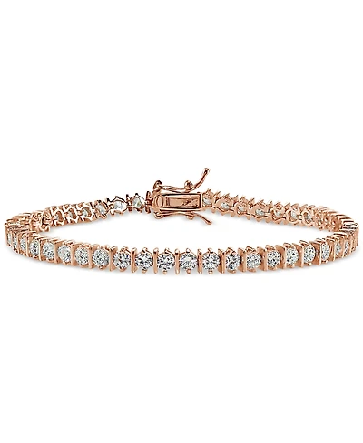 Giani Bernini Cubic Zirconia Boxed Tennis Bracelet 18k Rose Gold-Plated, Yellow Gold-Plated Sterling Silver and Silver, Created for Ma