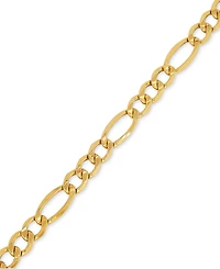 Lightweight Men's Figaro Chain Bracelet in 10k Gold