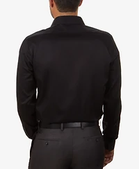 Calvin Klein Men's Slim-Fit Non-Iron Spread Collar Herringbone Dress Shirt