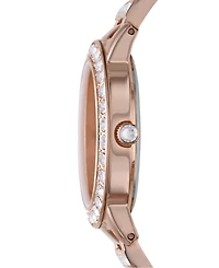 Fossil Women's Jesse Rose Gold-Tone Stainless Steel Bracelet Watch 34mm ES3020