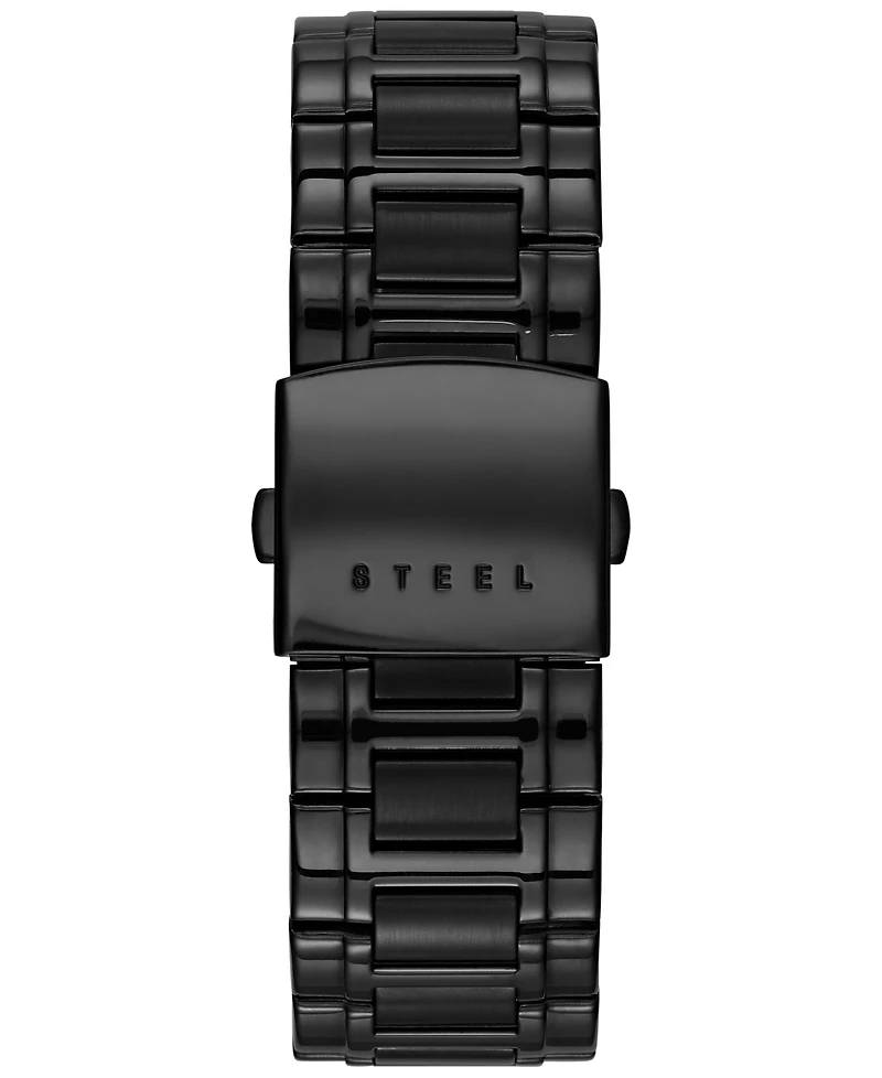 Guess Watch, Men's Diamond Accent Black Ion Plated Stainless Steel Bracelet 41x37mm U12557G1