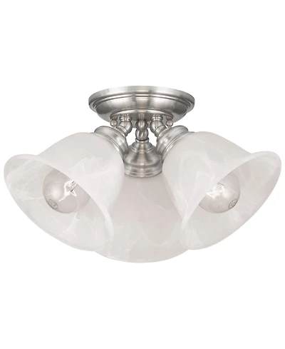 Livex Essex 3- Light Brushed Nickel Flush Mount