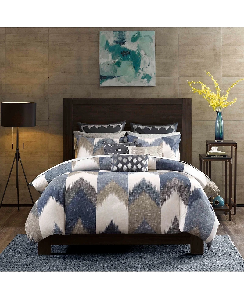 Ink+Ivy Alpine Chevron Stripe 3-Pc. Duvet Cover Set, Full/Queen