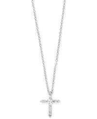 Effy Diamond Cross Pendant Necklace (1/5 ct. t.w.) in 14k White Gold