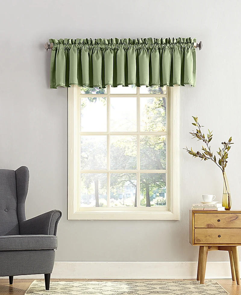 Grant Room Darkening Rod Pocket Curtain Valance