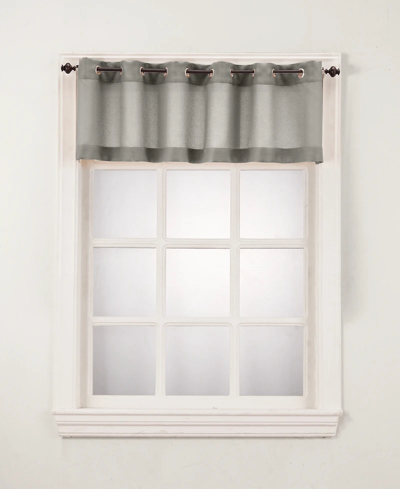 Montego Casual Textured Semi-Sheer Grommet Kitchen Curtain Valance
