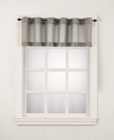 Montego Casual Textured Semi-Sheer Grommet Kitchen Curtain Valance