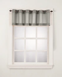 Montego Casual Textured Semi-Sheer Grommet Kitchen Curtain Valance