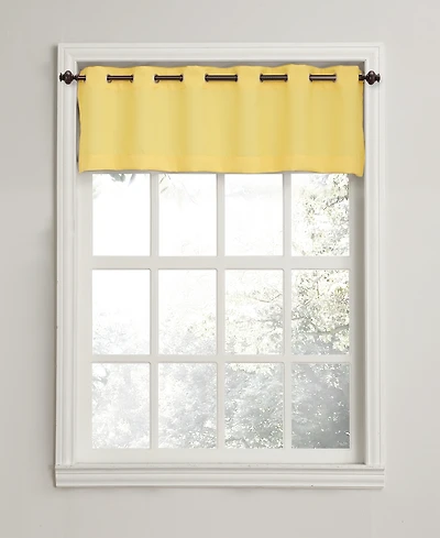 Montego Casual Textured Semi-Sheer Grommet Kitchen Curtain Valance
