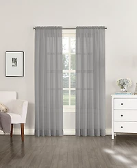 Sheer Voile Rod Pocket Curtain Panel