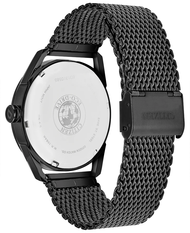 Citizen Men's Drive From Citizen Eco-Drive Black Mesh Stainless Steel Bracelet Watch 42mm