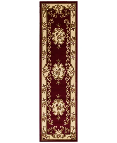 Kas Corinthian 5308 Red/Ivory Aubusson 2'2" x 7'11" Runner Rug
