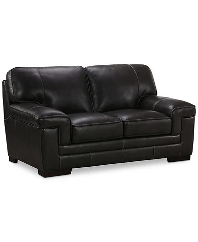 Myars 69" Leather Loveseat, Created for Macy's