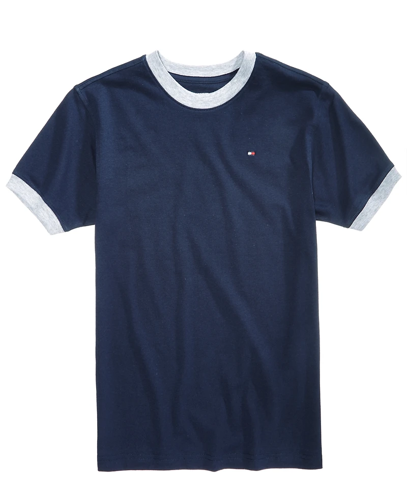 Tommy Hilfiger Toddler and Little Boys Contrast Trim Embroidered Logo Ken Tee