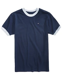Tommy Hilfiger Toddler and Little Boys Contrast Trim Embroidered Logo Ken Tee