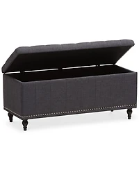 Kaylee Button-Tufted Storage Ottoman Bench