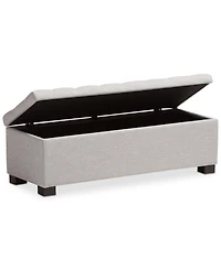 Roanoke Grid-Tufting Storage Ottoman Bench