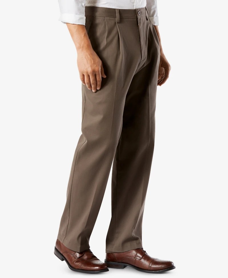 Dockers Men's Big & Tall Easy Classic Pleated Fit Khaki Stretch Pants
