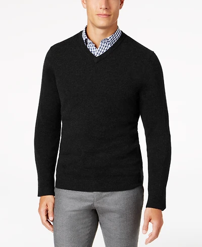 Club Room Men's 100% Cashmere V-Neck Sweater, Macy's Exclusive