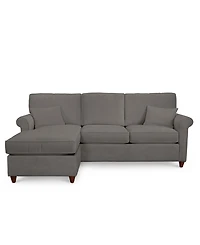 Lidia 82" Fabric 2-Pc. Reversible Chaise Sectional Sofa with Storage Ottoman, Created for Macy's
