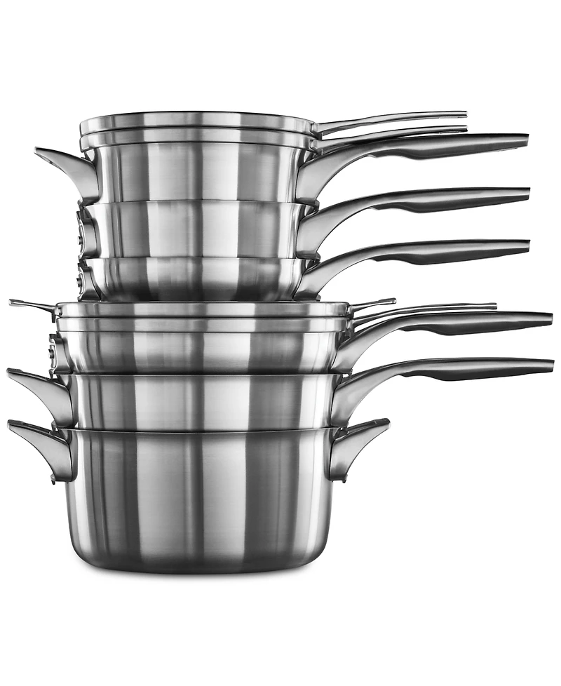 Calphalon Premier 10-Pc. Space-Saving Stainless Steel Cookware Set
