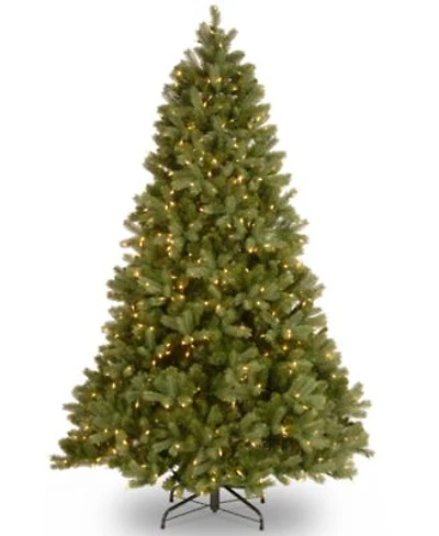 National Tree Company Feel Real Downswept Douglas Fir Hinged Tree W Dual Color Lights Powerconnect