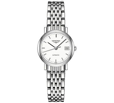 Longines Women's Swiss Automatic Elegant Stainless Steel Bracelet Watch 26mm